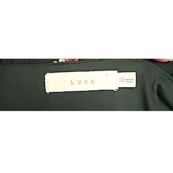 Lush Women's Floral Long Sleeve Blouse Green Ruffle Neckline Size 3X - Picture 4 of 16